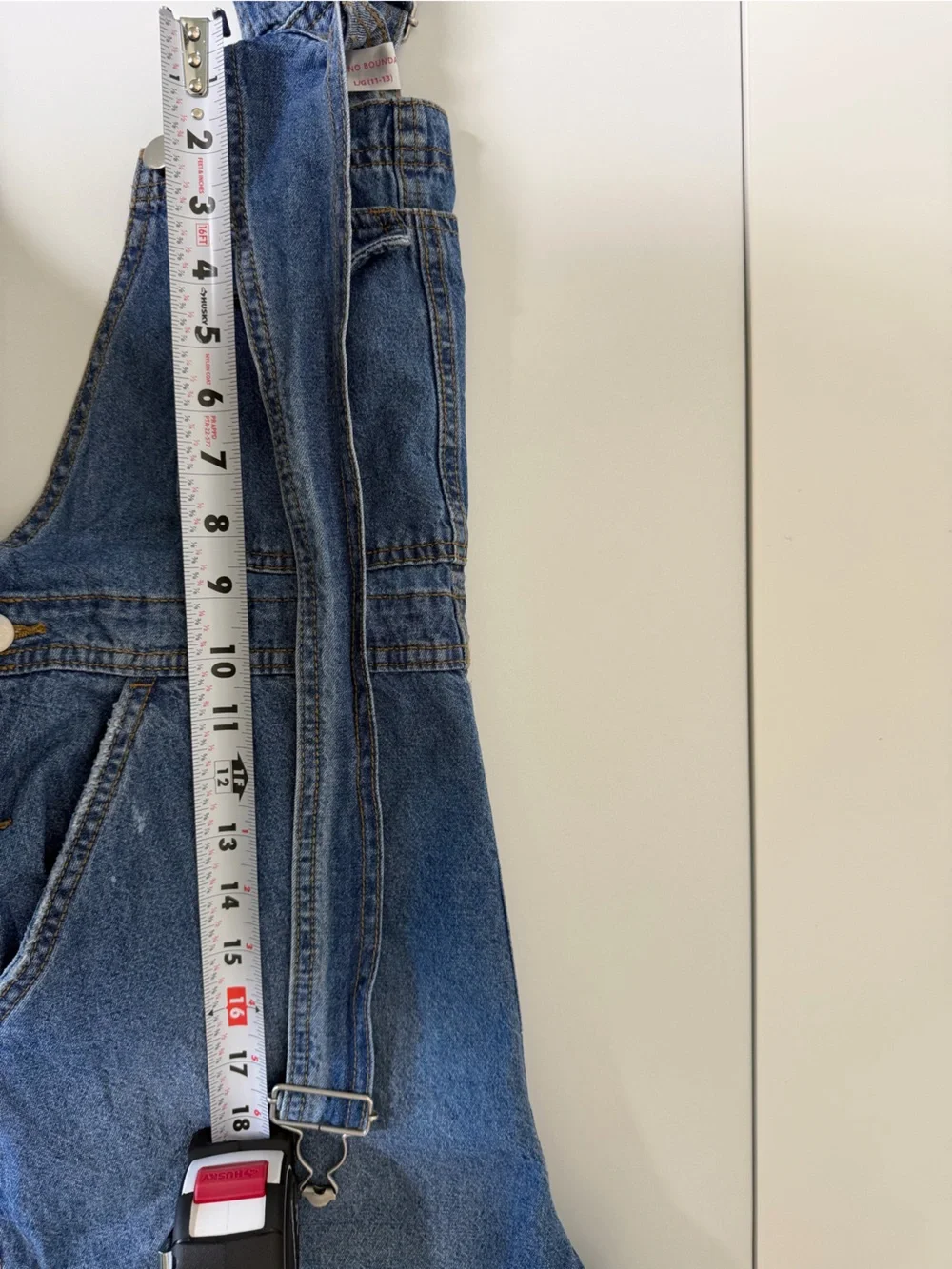 No Boundaries Blue Denim Short Overalls